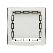 Ginori Catene Black Large Square Vide Poche - 9.5"